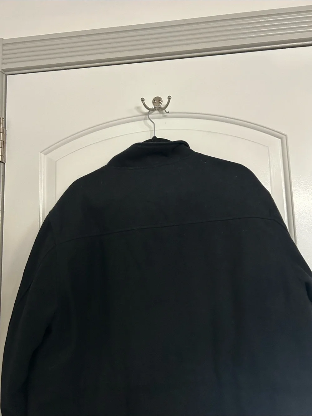 The Rail Military Field Wool Blend Jacket Size XL Black Minimalist Chic Utility